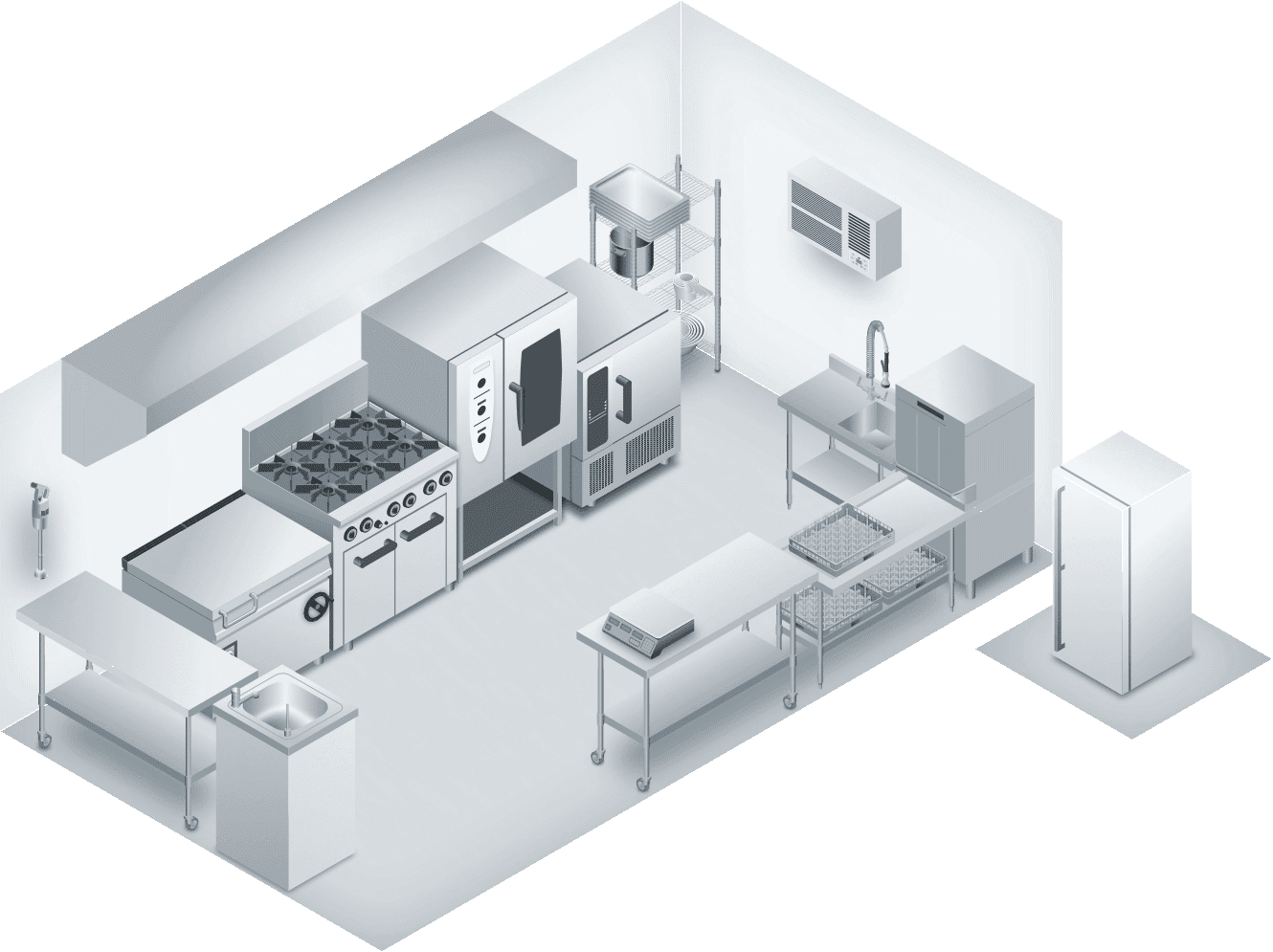 Kitchen layout illustration